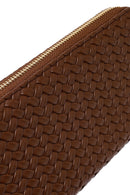 Woman Brown Braided Wallet | Derimod