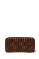 Woman Brown Braided Wallet | Derimod