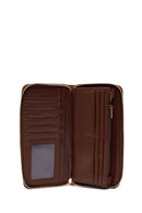 Woman Brown Braided Wallet | Derimod
