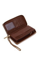 Woman Brown Braided Wallet | Derimod
