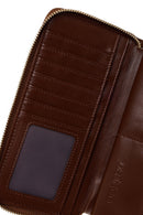 Woman Brown Braided Wallet | Derimod