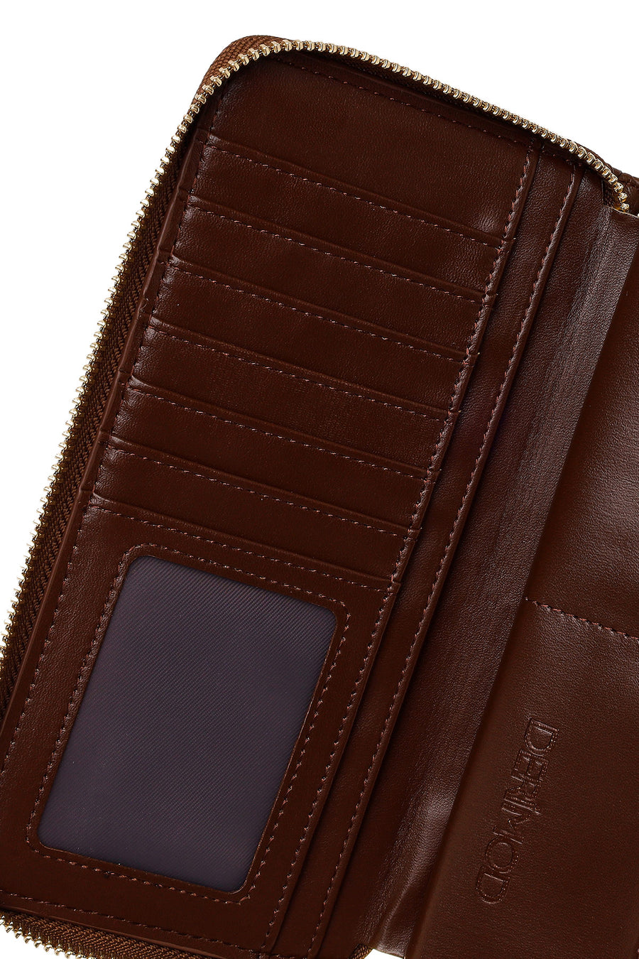 Woman Brown Braided Wallet