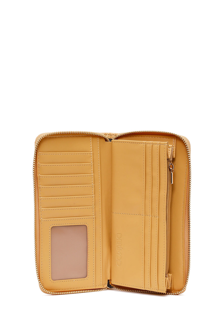 Woman Orange Braided Wallet