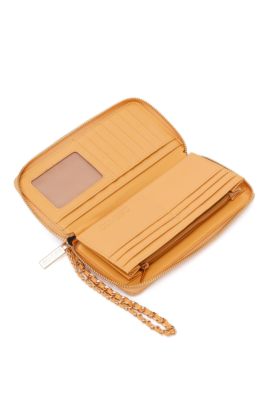 Woman Orange Braided Wallet