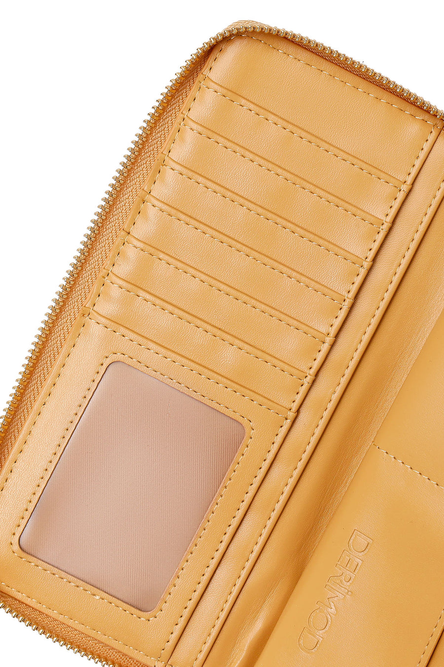 Woman Orange Braided Wallet