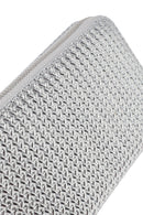 Woman Silver Braided Wallet | Derimod