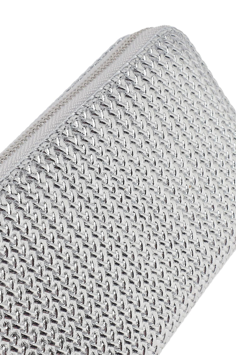 Woman Silver Braided Wallet