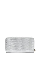 Woman Silver Braided Wallet | Derimod