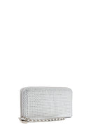 Woman Silver Braided Wallet | Derimod