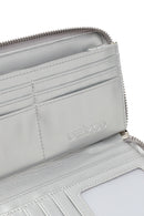 Woman Silver Braided Wallet | Derimod