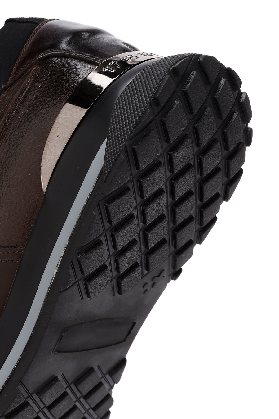 Erkek Kahverengi Bağcıklı Deri Casual Sneaker
