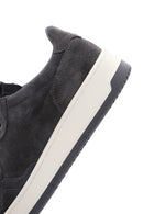 Men's Anthracite Suede Leather Sneaker | Derimod