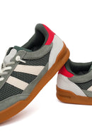 Women's Green Lace-up Leather Sneaker | Derimod