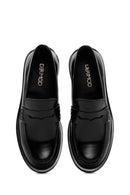 Kadın Siyah Deri Casual Loafer | Derimod