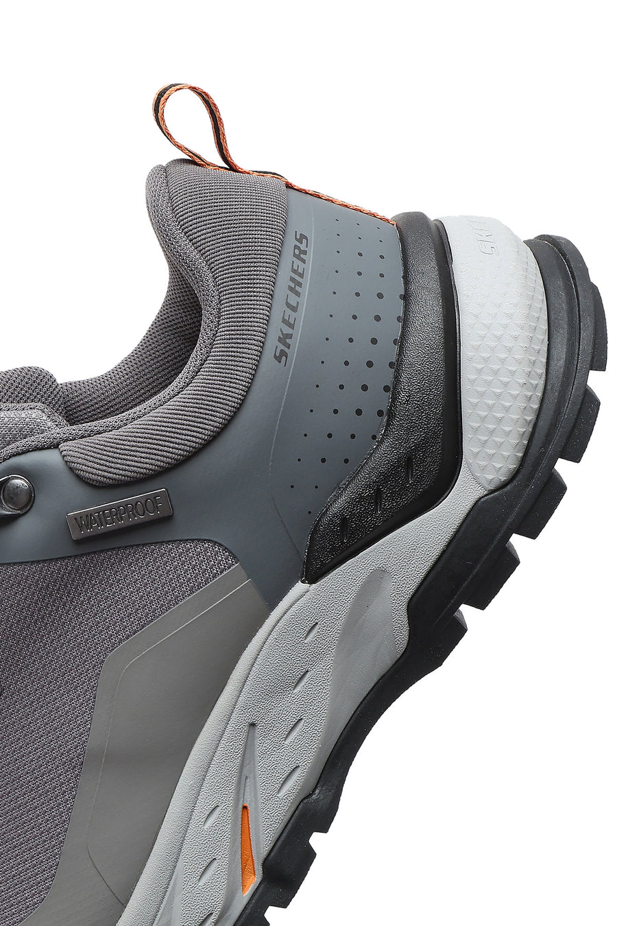 Skechers Men's Grey Lace-Up Fabric Sneakers