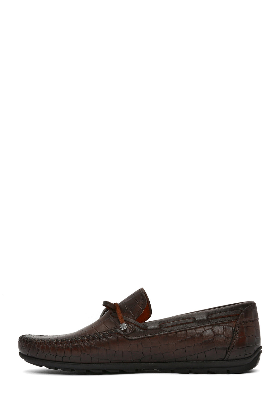 Men's Brown Crocodile Leather Loafers