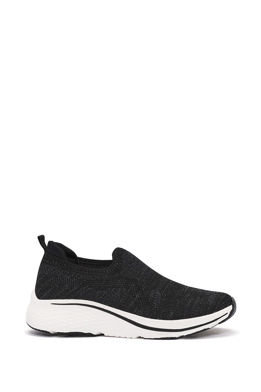 Derimod Zero Kadın Siyah Kalın Tabanlı Kumaş Sneaker 25SFE49536F | Derimod