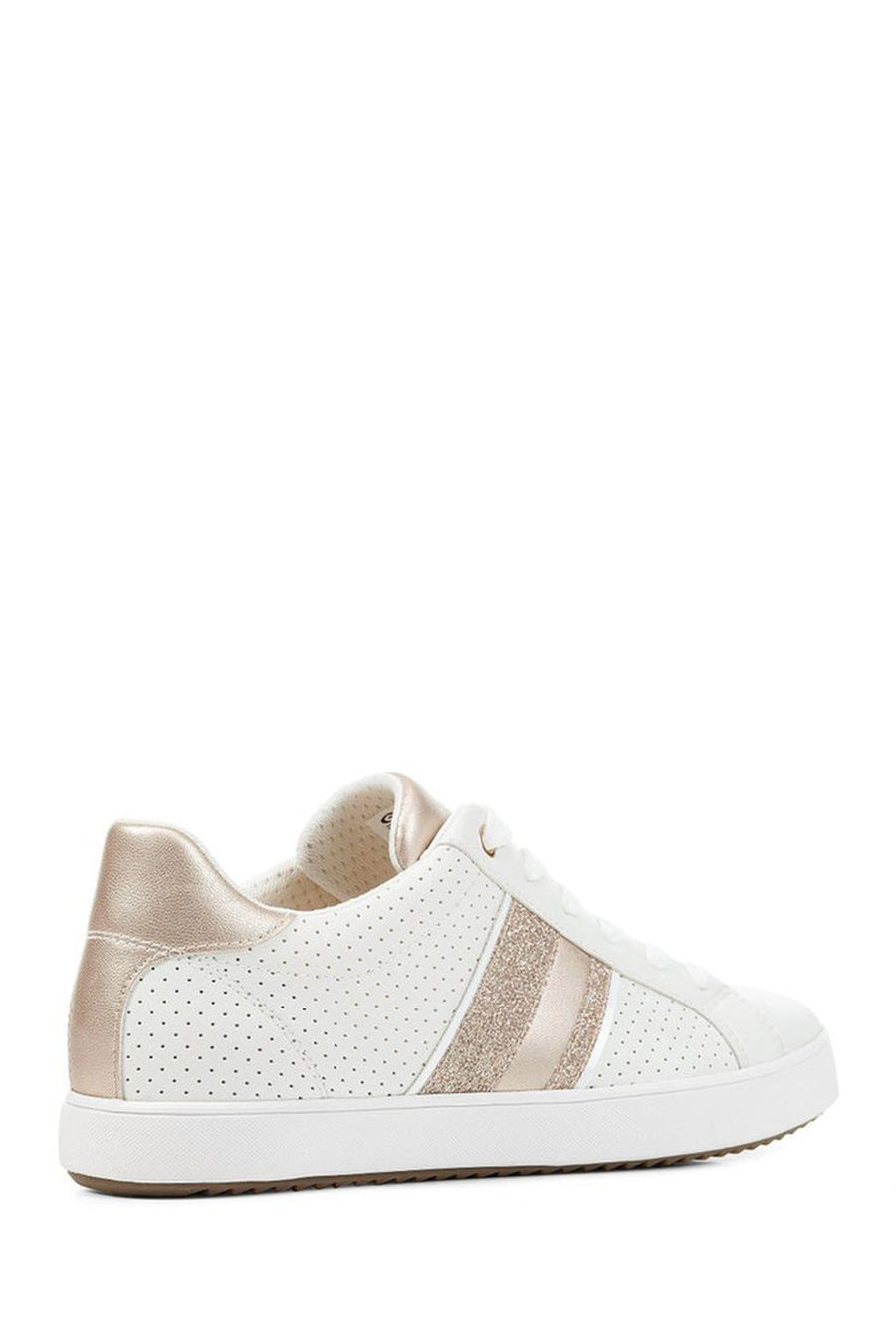 Geox Women's White Blomiee Lace-up Leather Sneaker