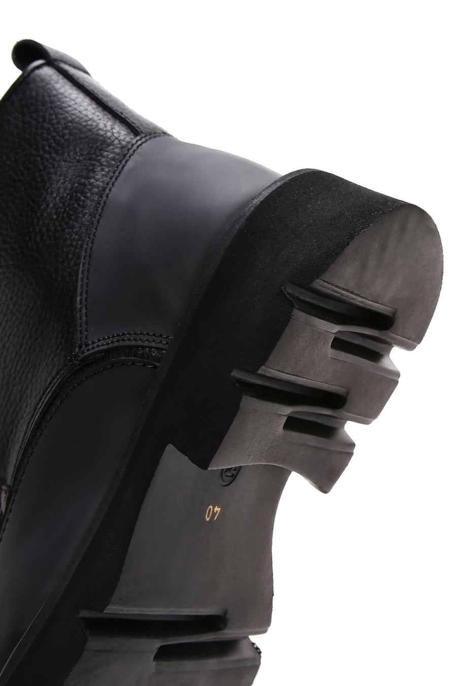 Men's Black Leather Zippered Boots