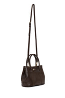 Woman Brown Long-Strap Mini Leather Shoulder Bag | Derimod