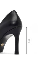 Woman Black Thin-Heeled Leather Stiletto | Derimod