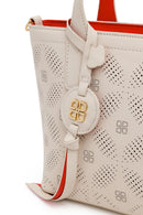Woman White Long Strap Patterned Shoulder Bag | Derimod