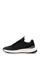 Derimod Zero Men's Black Lace-Up Thick Soled Fabric Sneaker | Derimod
