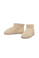 Women's Cream Short Suede Boots | Derimod