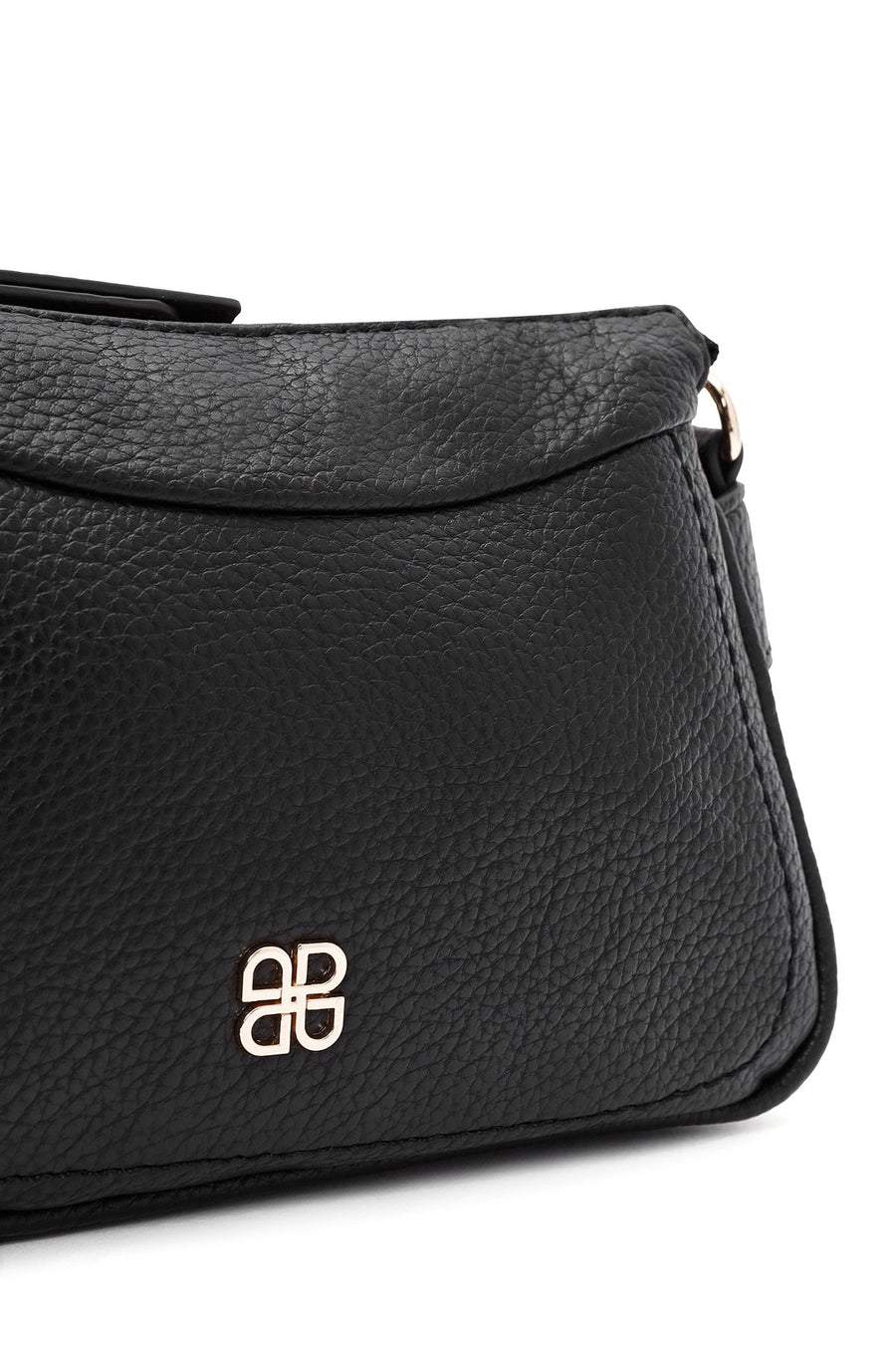 Woman Black Long-Strap Crossbody Bag