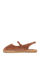 Woman Dark Powder Buckled Suede Espadrilles | Derimod