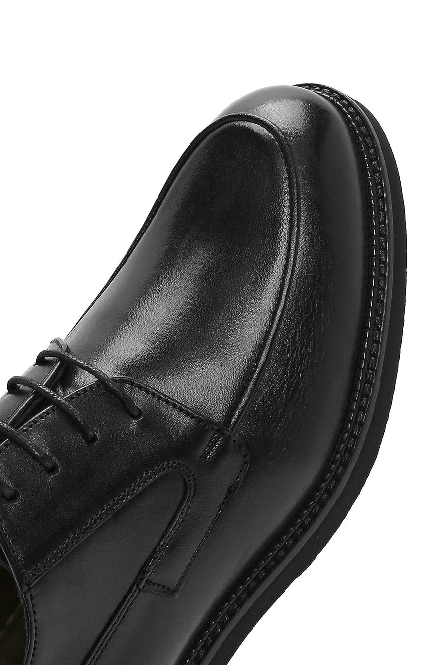 
Men's Black Lace-Up Leather Classic Shoes
