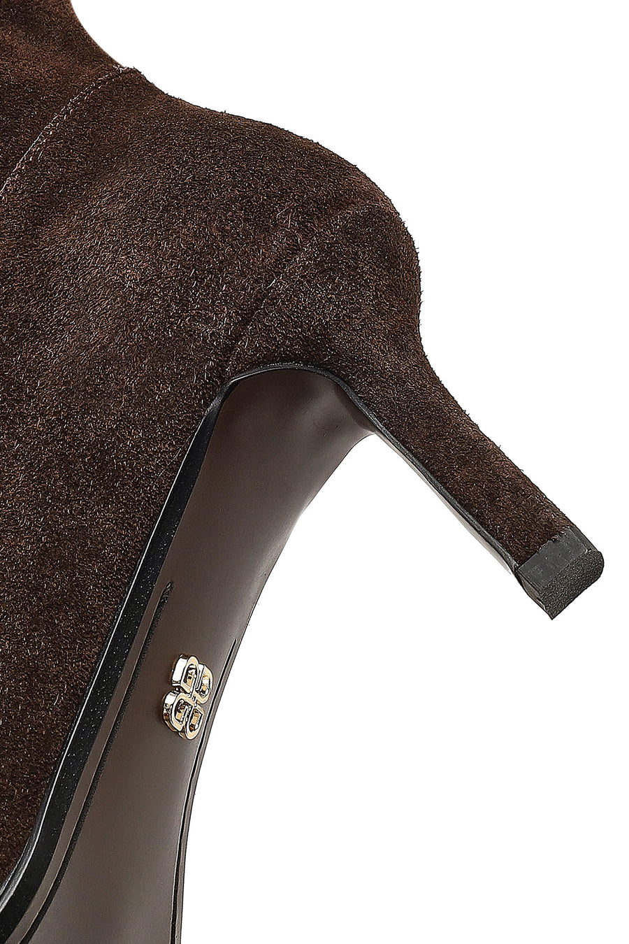 Women's Brown Thin Heeled Suede Leather Boot