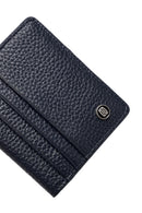 Men's Navy Blue Leather Card Holder | Derimod