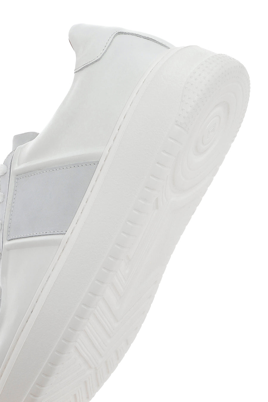 Erkek Beyaz Bağcıklı Deri Sneaker