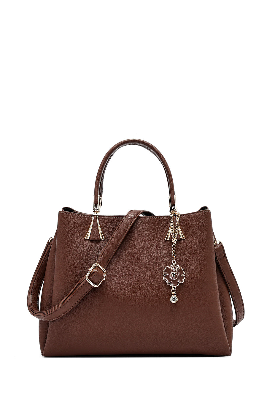 Woman Brown Long-Strap Classic Shoulder Bag WB200018SV | Derimod