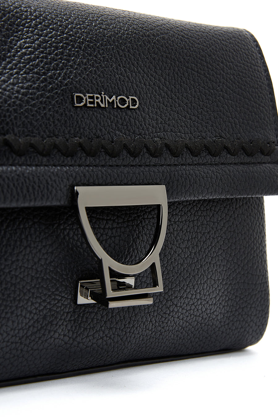 Woman Black Long-Strap Crossbody Bag