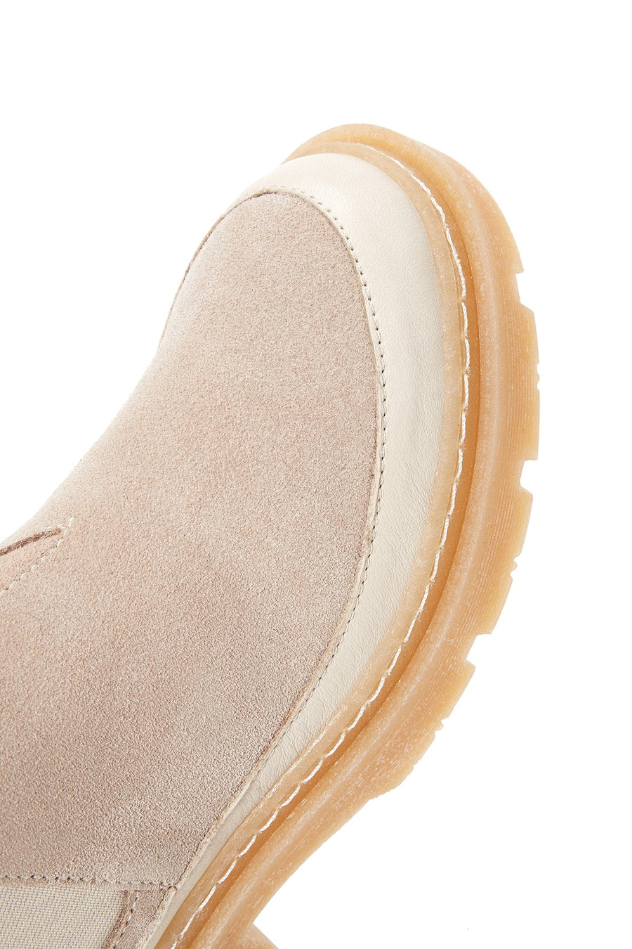 Women's Gray Suede Leather Chelsea Boots