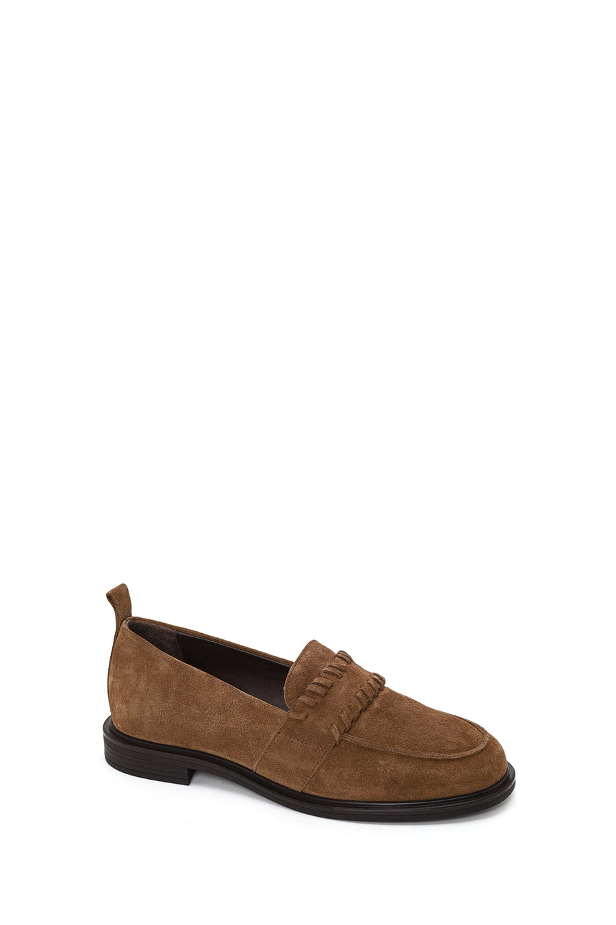 Kadın Taba Süet Deri Maskülen Loafer