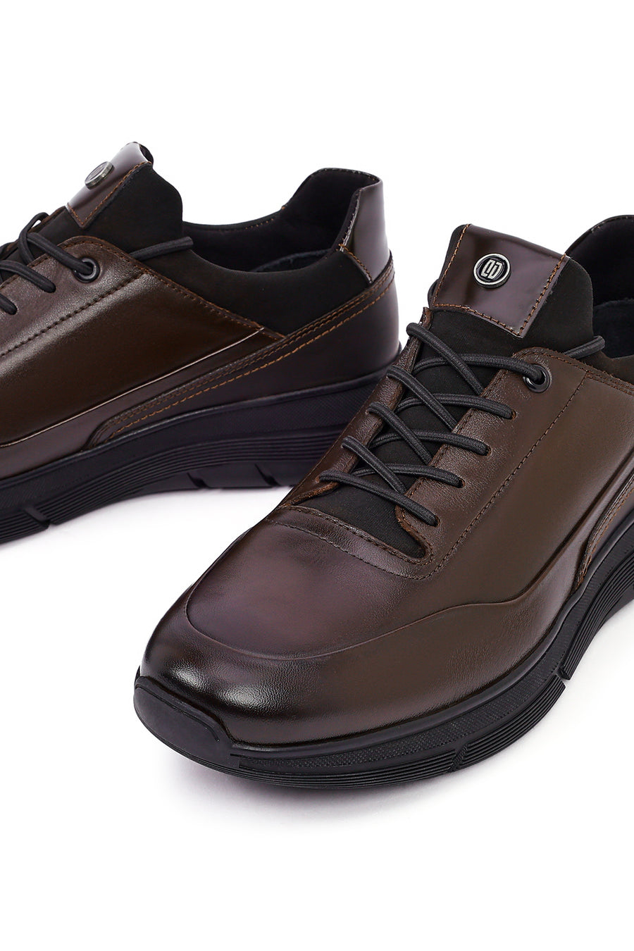 Men's Brown Lace-Up Leather Casual Sneaker