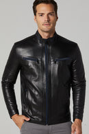 Navas Men's Leather Jacket | Derimod