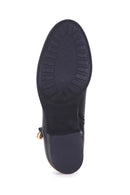 Women's Leather Boots with Buckle | Derimod