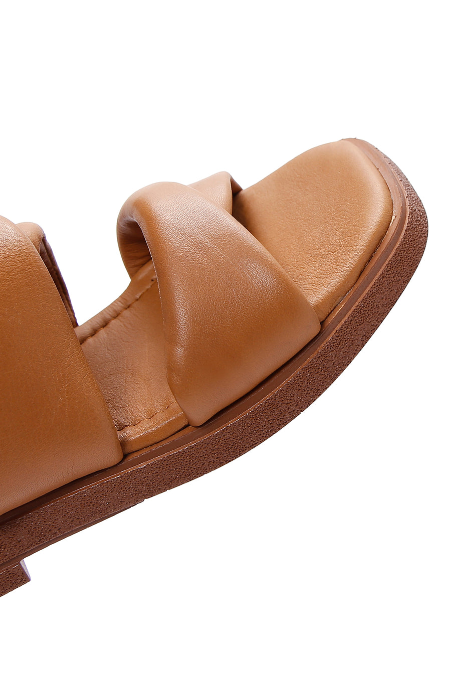 Women's Tan Leather Comfort Slippers