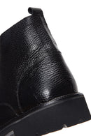 Men's Black Lace-Up Leather Zippered Casual Boots | Derimod