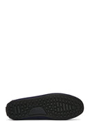 Men's Navy Blue Nubuck Leather Casual Loafer | Derimod