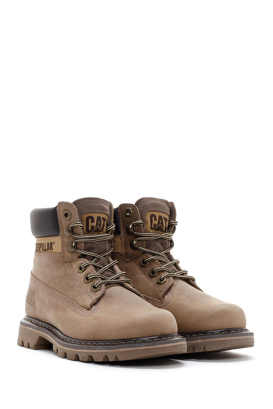 Caterpillar Women's Beige Nubuck Leather Colorado Boots