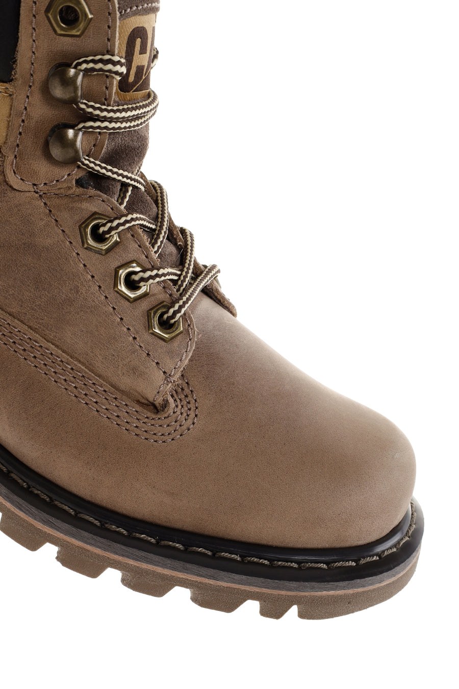 Caterpillar Women's Beige Nubuck Leather Colorado Boots