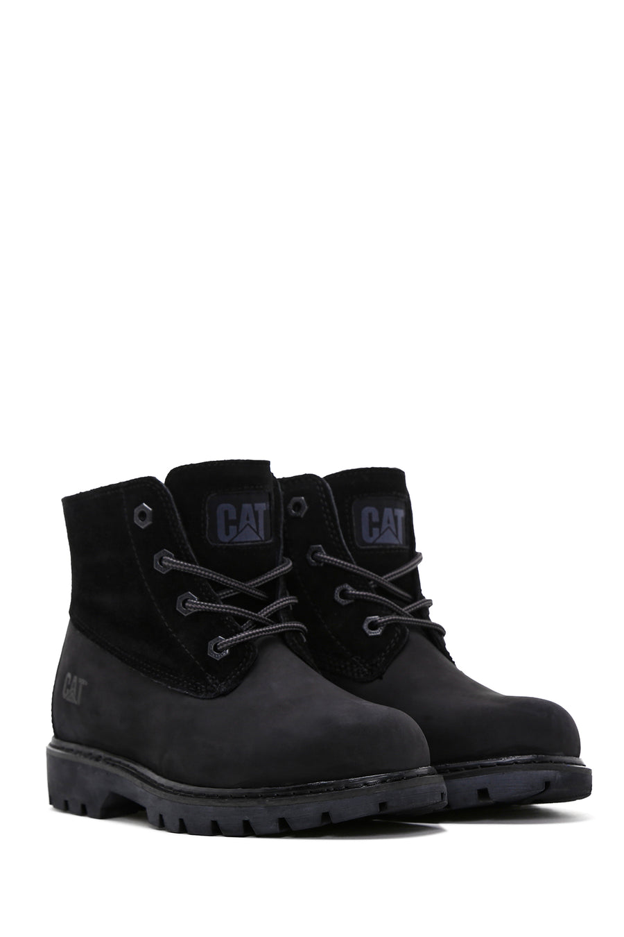 Caterpillar Women's Black Vermont Fur Nubuck Leather Boots