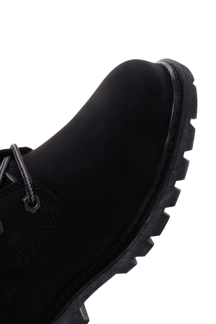 Caterpillar Women's Black Utah Fur Nubuck Leather Lace-up Boots