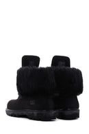Caterpillar Women's Black Utah Fur Nubuck Leather Lace-up Boots | Derimod