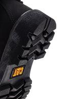 Caterpillar Women's Black Utah Fur Nubuck Leather Lace-up Boots | Derimod